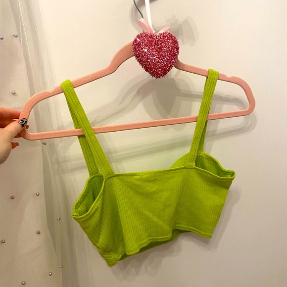 PacSun neon green croptop size Medium - Picture 2 of 4